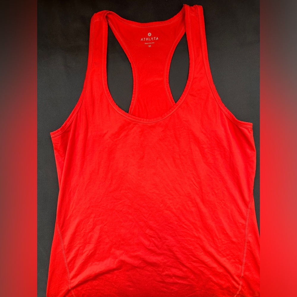 Athleta red Chi tank size M